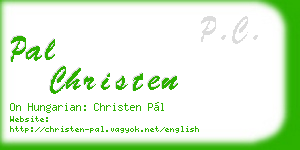 pal christen business card